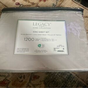 Legacy Home Collection King Sheet Set - Grey